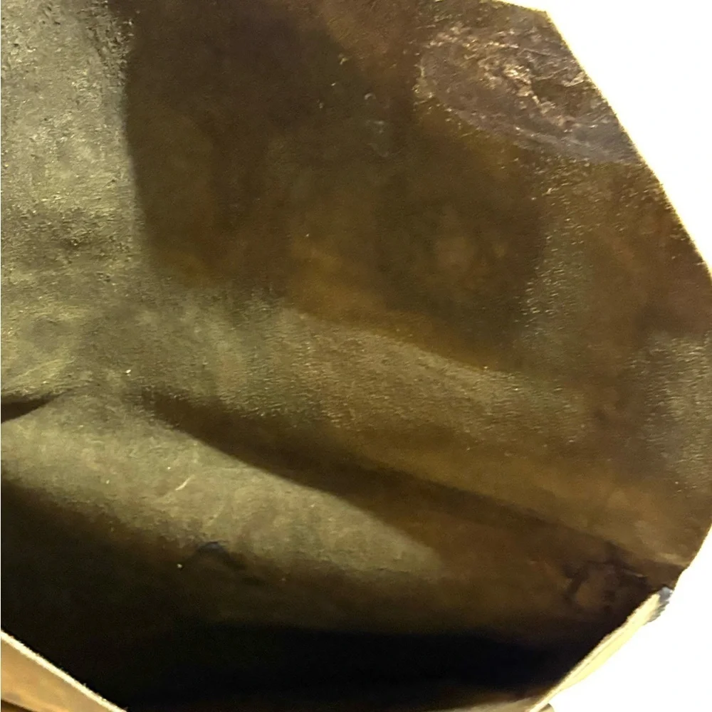 Vintage unisex Olive distressed Leather Messenger Bag